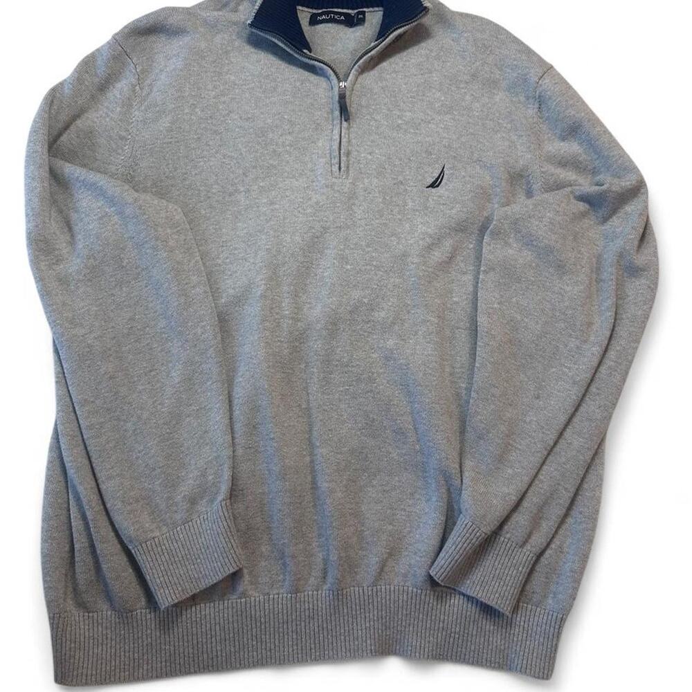 Classic gray nautica 14 zip 2XL